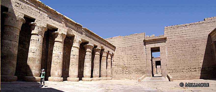 Madinat Habu Temple  First court left side