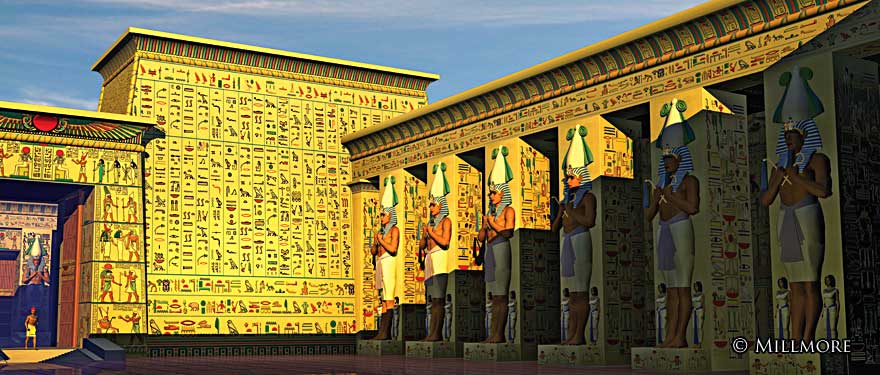 Madinat Habu Temple Reconstruction of the first court